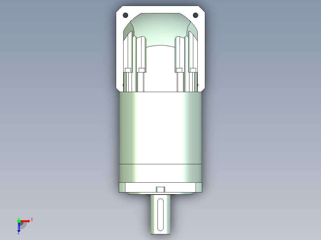 直齿ZPLF160-L3 35-114.3-200-M12.stp俯视图