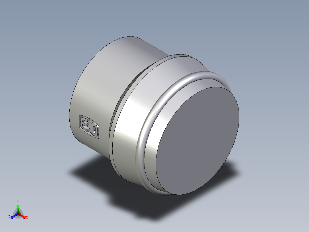 卡套式工业通用硬管接头EO_Blanking_plug_for_cones_VKA30CF正等轴测图