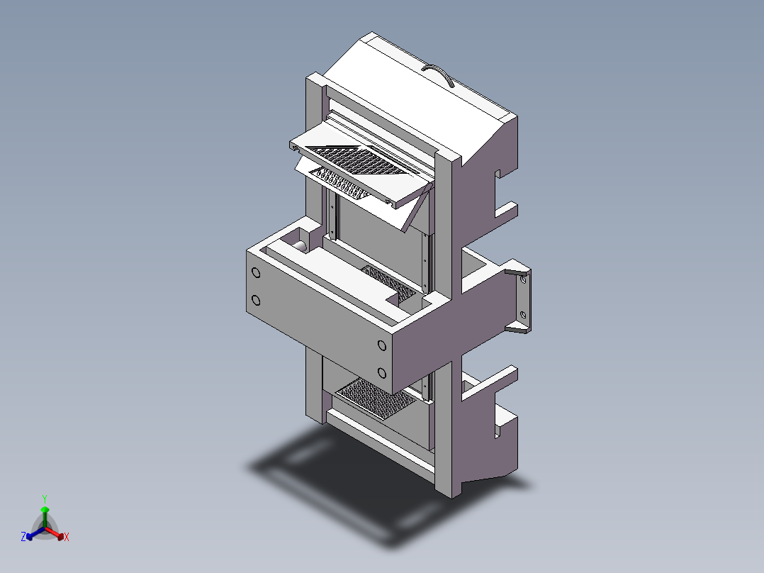镜片裁片机床正等轴测图
