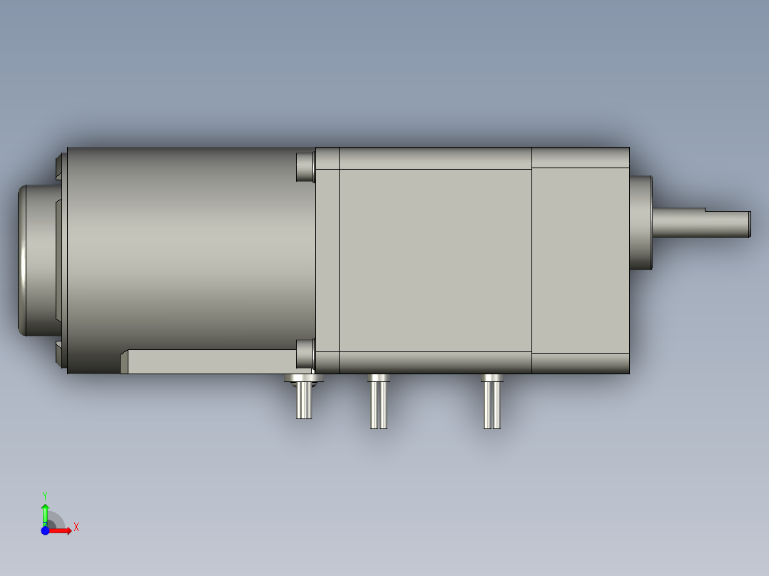 M61X6HV4L+MX6G3H微型齿轮调速马达前视图