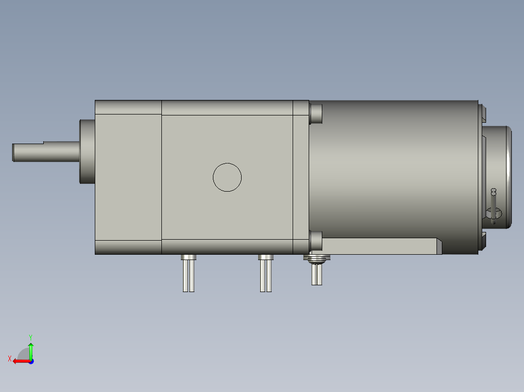 M61X6HV4L+MX6G3H微型齿轮调速马达后视图