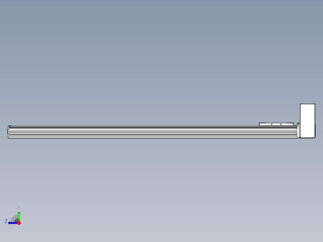 同步带全封闭直线模组TPA-HCB-110D-90-L1050-LU-C-P40-N3右视图
