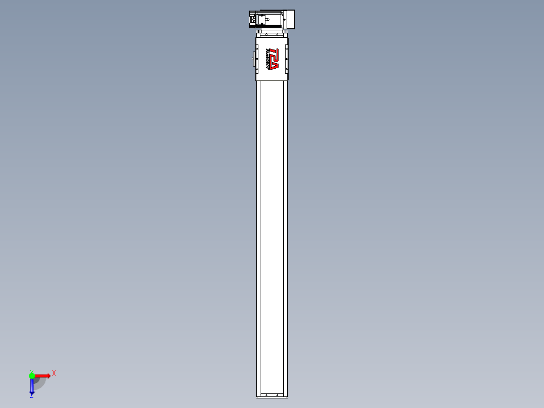 同步带全封闭直线模组TPA-HCB-110D-90-L1050-LU-C-P40-N3俯视图
