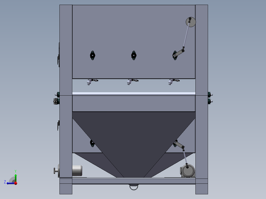 1860型不锈钢板双面自动喷砂机sw14可编辑右视图