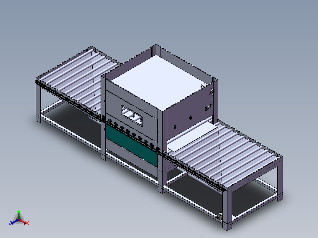 1860型不锈钢板双面自动喷砂机sw14可编辑正等轴测图