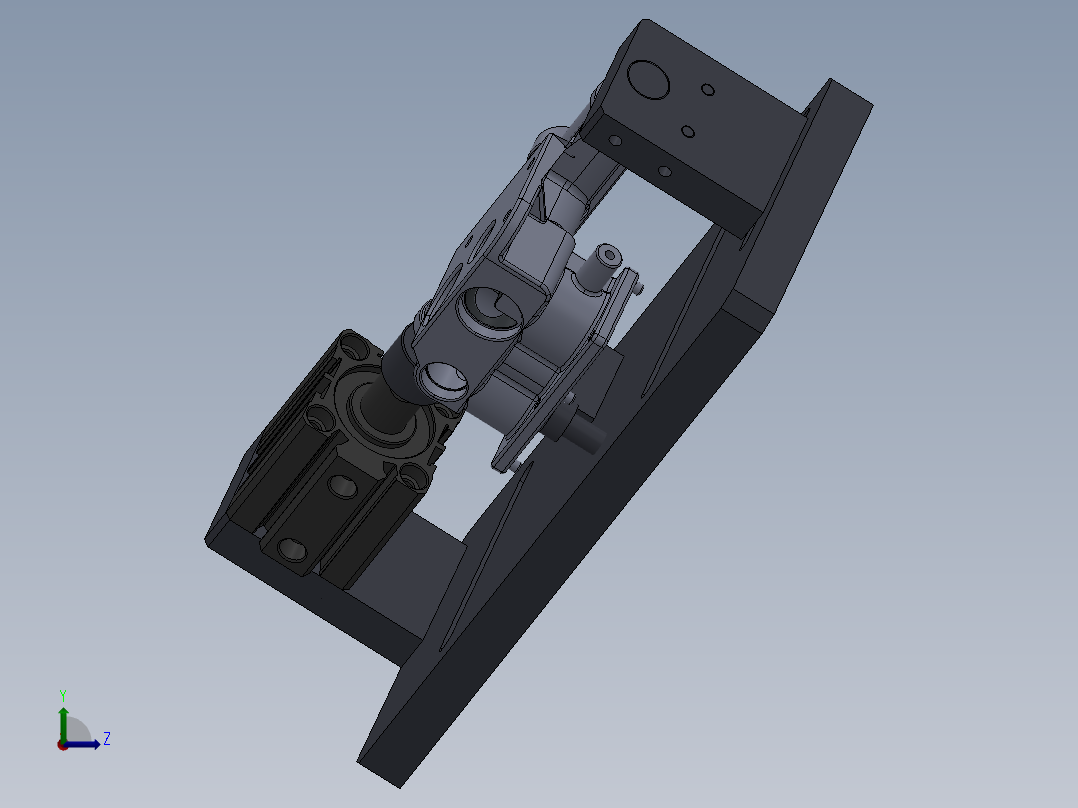 13GT68喷气管体钻孔夹具左视图