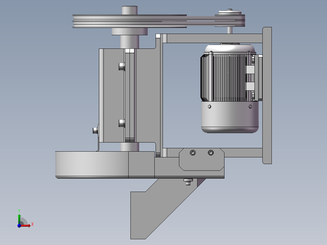 土豆切片机设计资料含三维SW二维说明书前视图