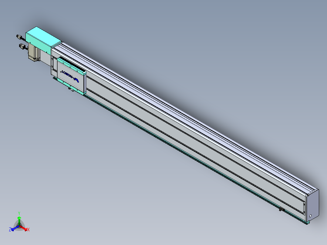 威洛博VBC同步带传动一无尘环境VBC14-L45-S1250-BR-ZP40-C3正等轴测图