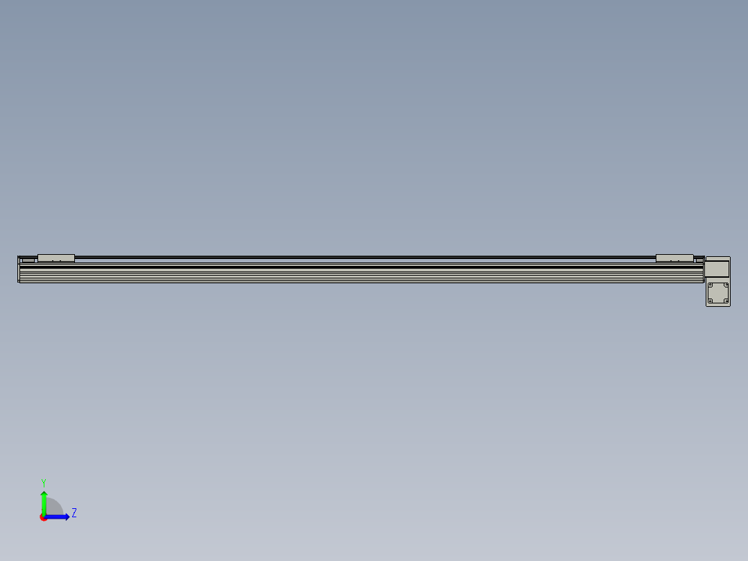 直线模组WG-LHB12-S1800-RD设计图纸左视图