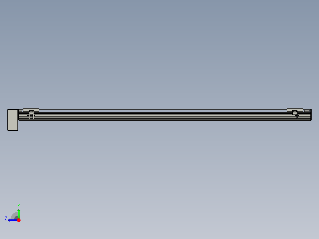 直线模组WG-LHB12-S1800-RD设计图纸右视图