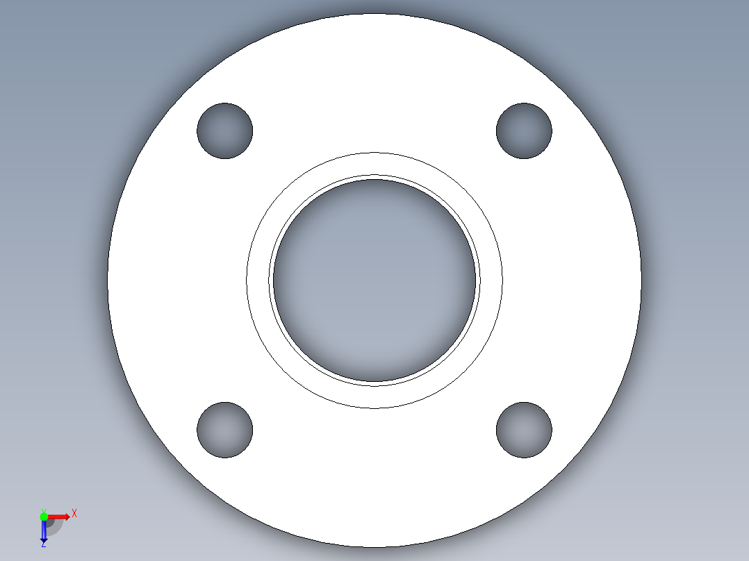 聚氯乙烯配件23-Sch80_Flange One-Piece_SOC_851-020_2in俯视图