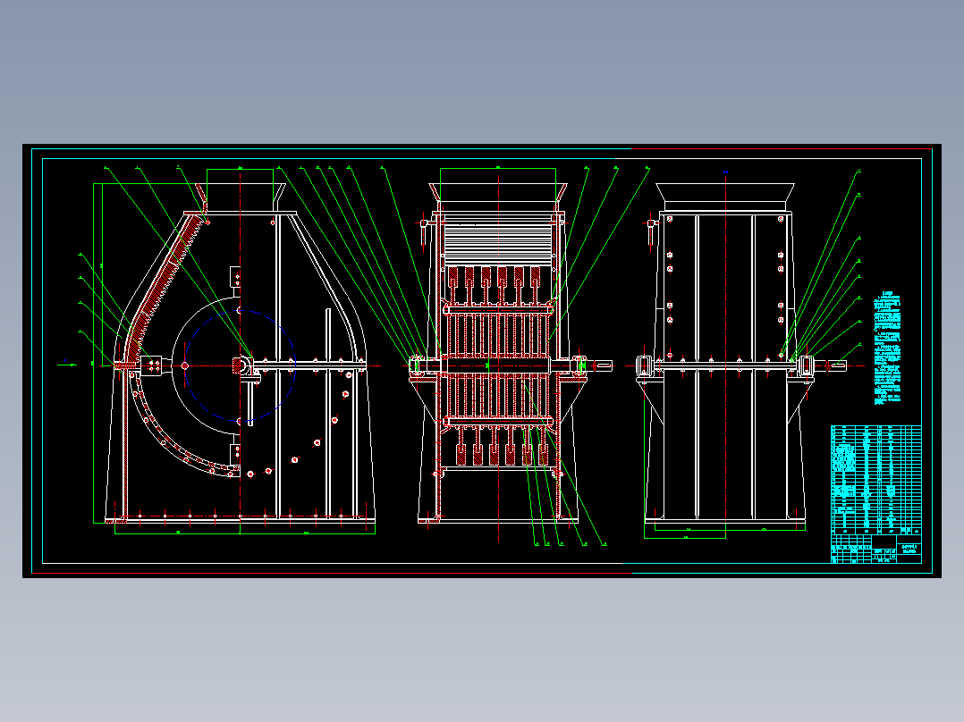 沥青路单转子可逆式碎石机设计-锤式破碎机含13张CAD图