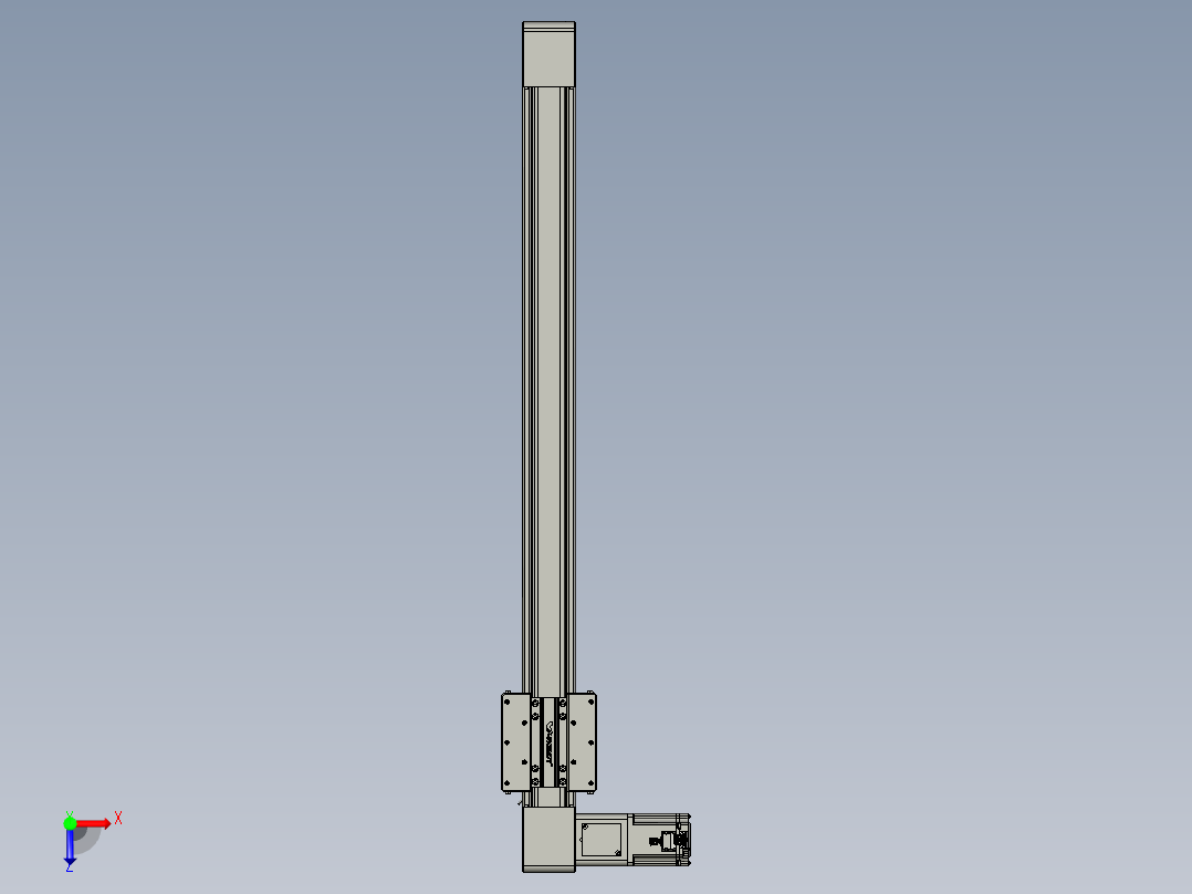 威洛博直线电机模组EB8-L200-S900-L-P75-MS3俯视图