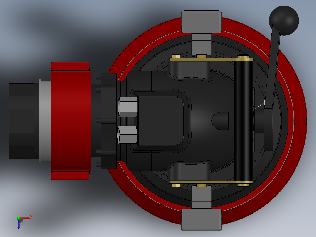 卡特消火栓耦合器俯视图