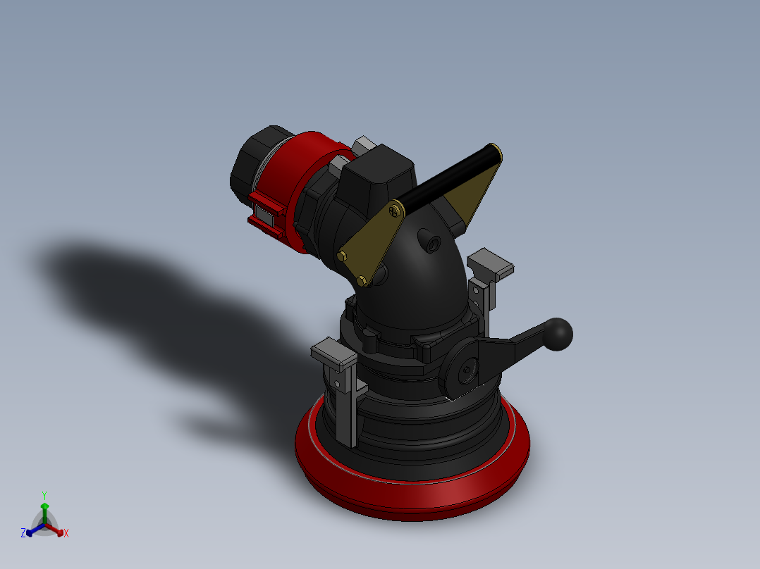 卡特消火栓耦合器正等轴测图