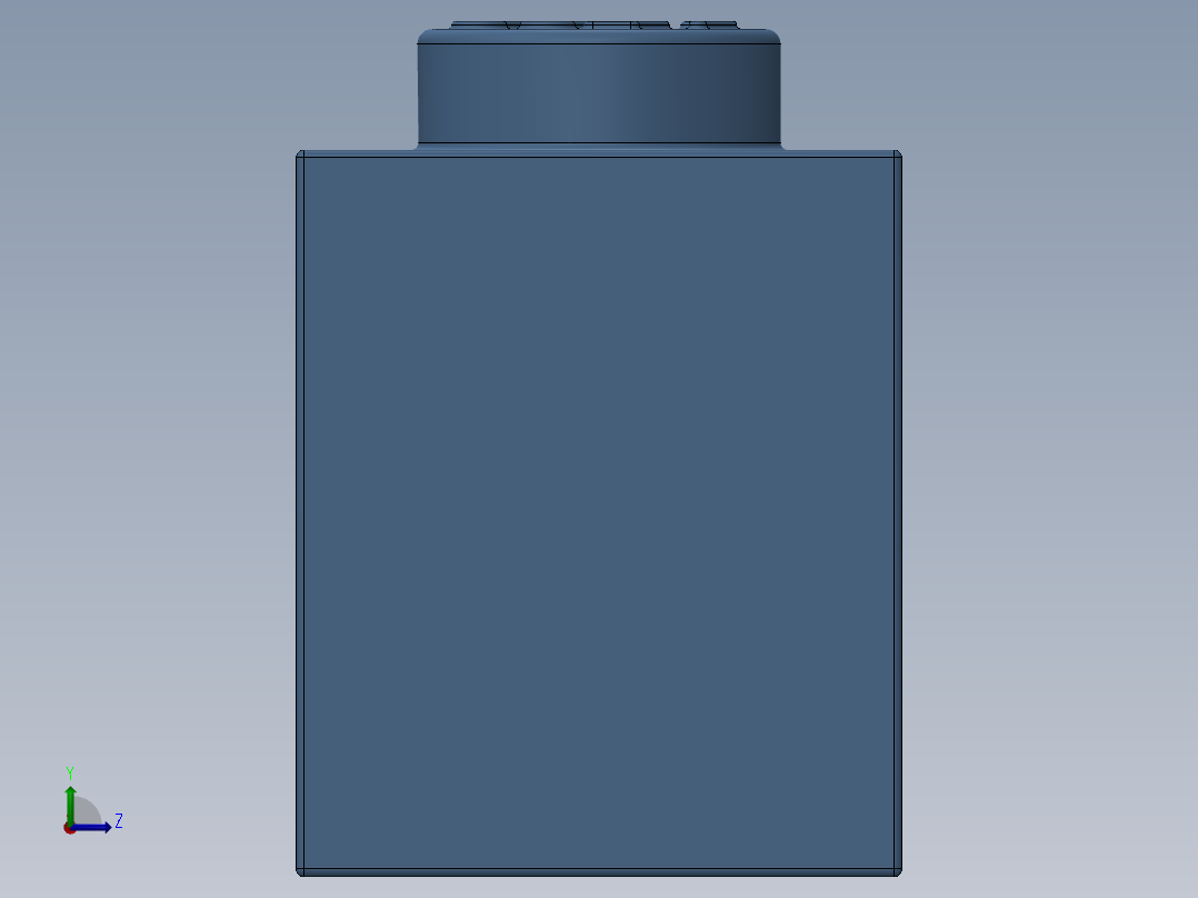 乐高套装 4421基本积木-4172684 - 3009 Medium Blue Brick 1 x 6.SLDPRT左视图