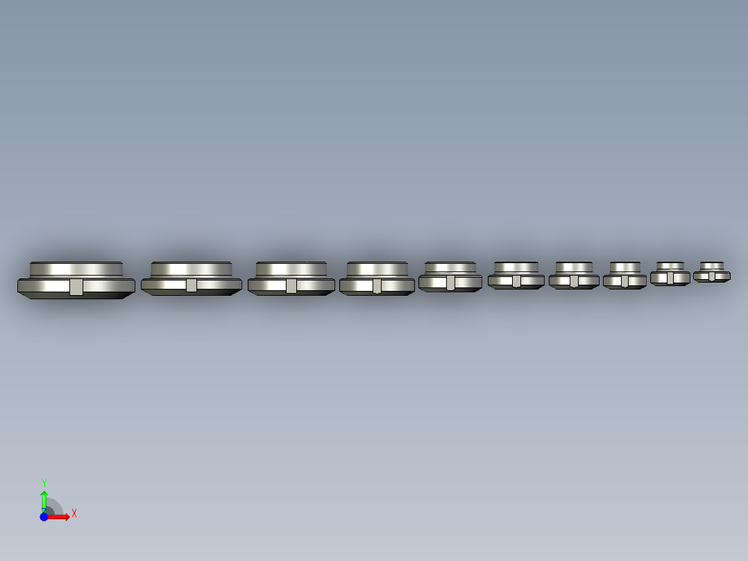 圆形盲螺母 GOST 12203-66前视图