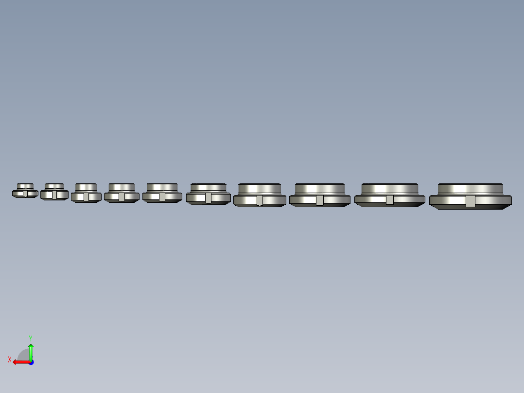 圆形盲螺母 GOST 12203-66后视图