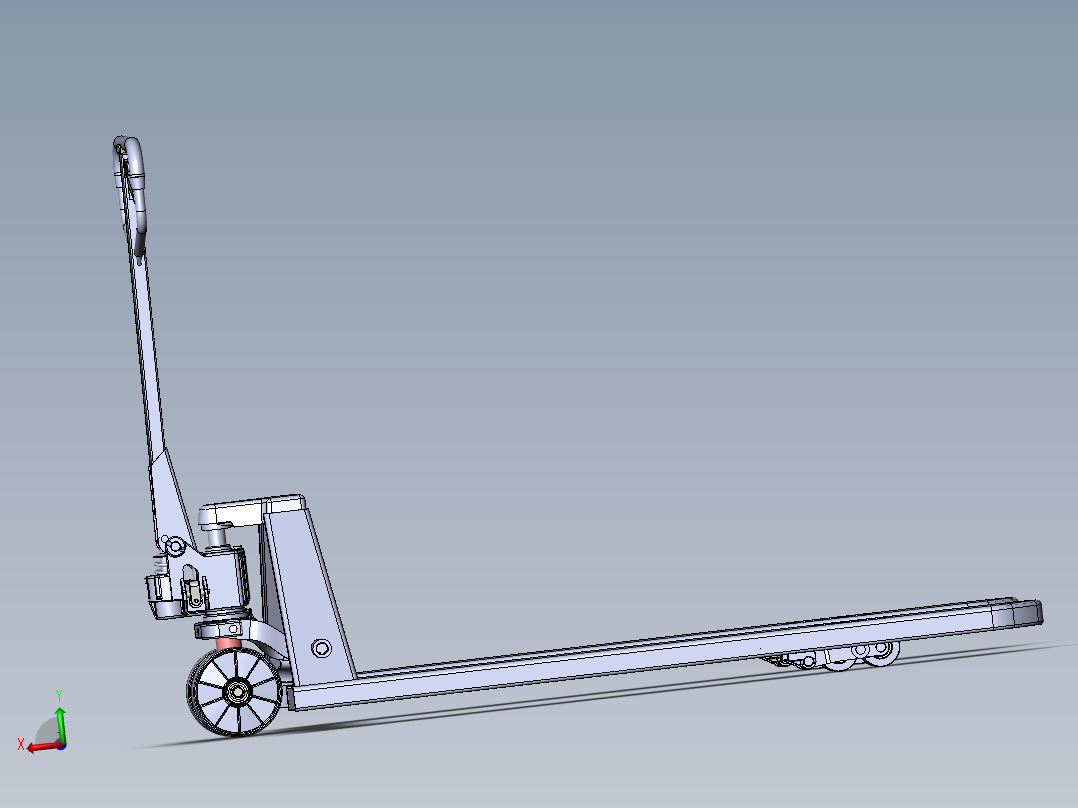 液压搬运车三维及仿真（手动叉车、地牛）