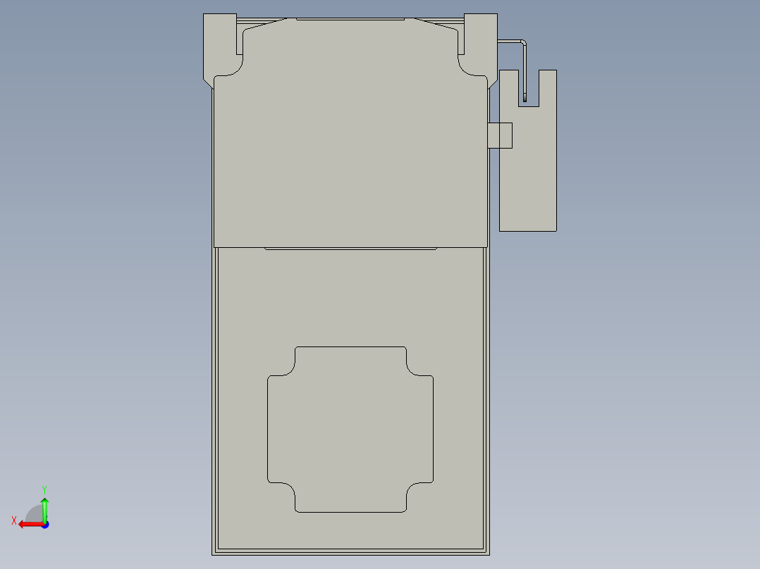 直线模组LHA6-S600-D-100W(16丝杆)设计图纸后视图