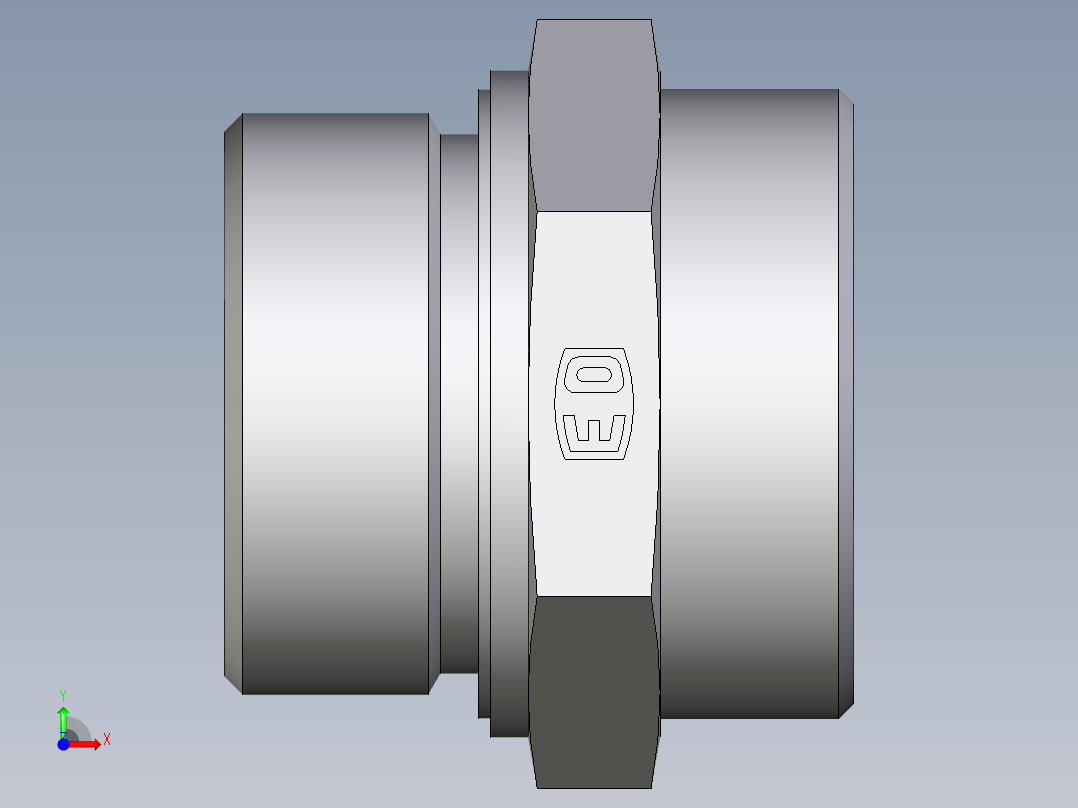卡套式工业通用硬管接头EO_Male_Stud_connector_GE42LMEDOMDCF前视图