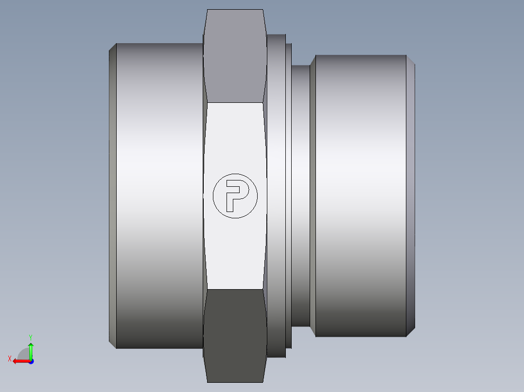 卡套式工业通用硬管接头EO_Male_Stud_connector_GE42LMEDOMDCF后视图