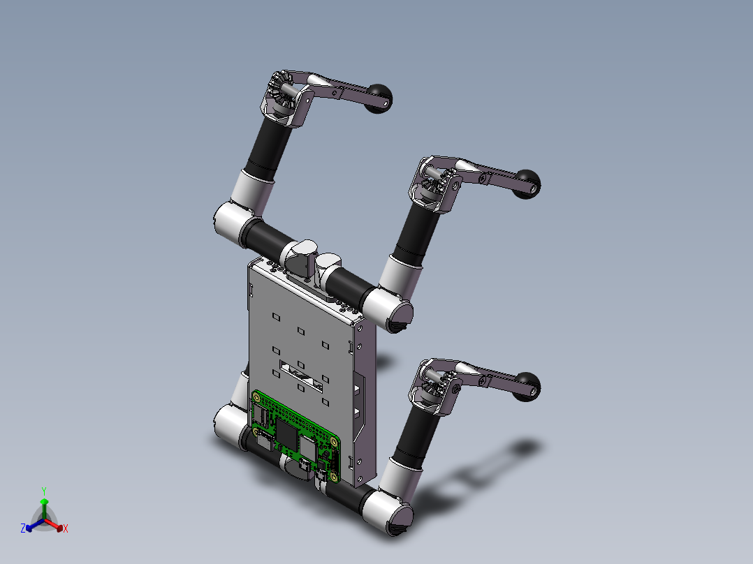 小型四足机器狗正等轴测图
