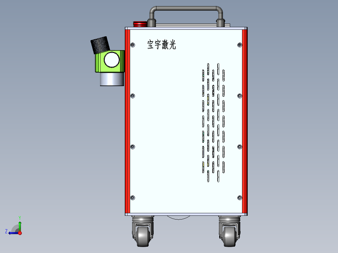 200W脉冲激光清洗机sw18可编辑右视图