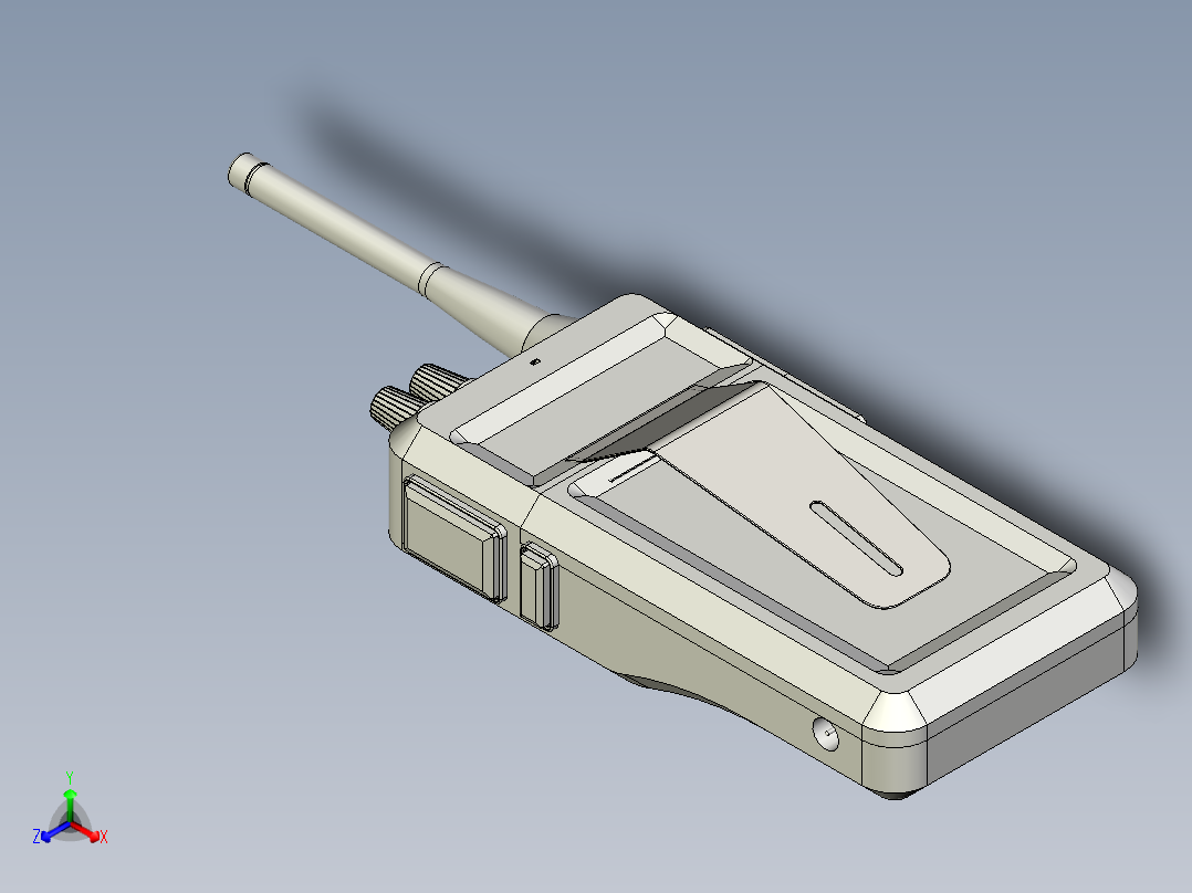 对讲机正等轴测图