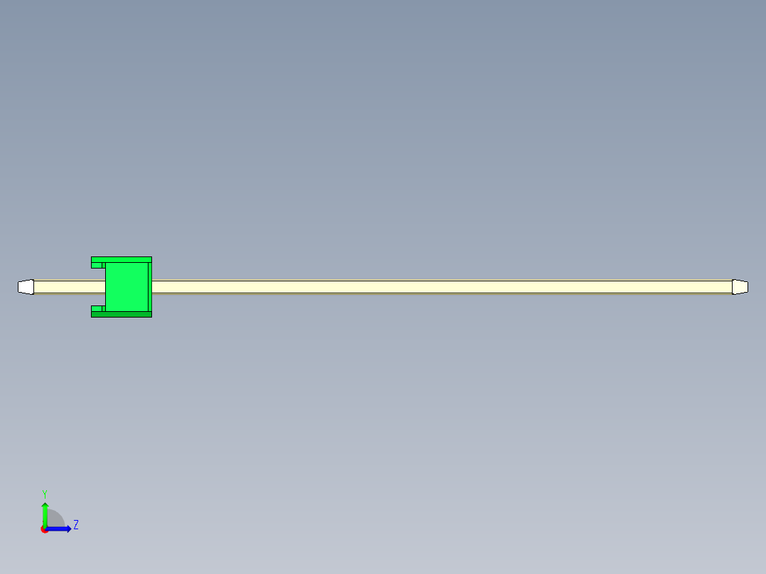 彩色公头100mil（2.54mm）系列-DS1021_green_1x08p_100mil_Type43_rev1.0左视图