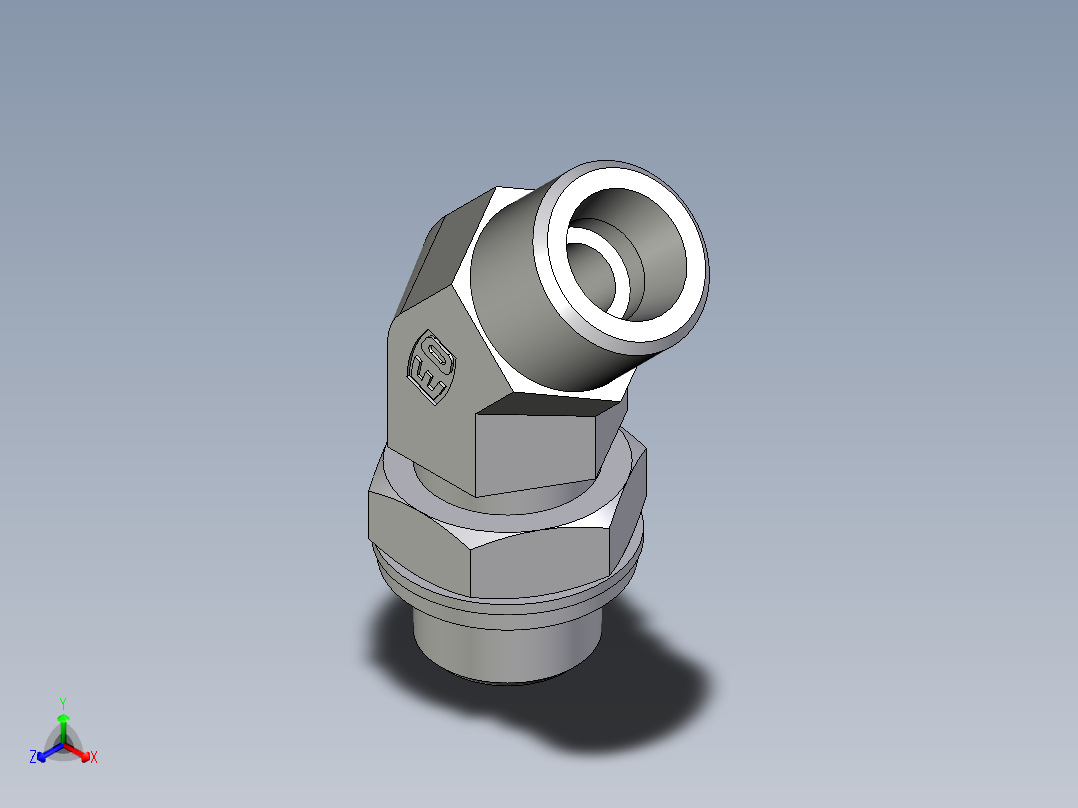 卡套式工业通用硬管接头EO_Adjustable_locknut_45_deg_elbow_VEE10SROMDCF