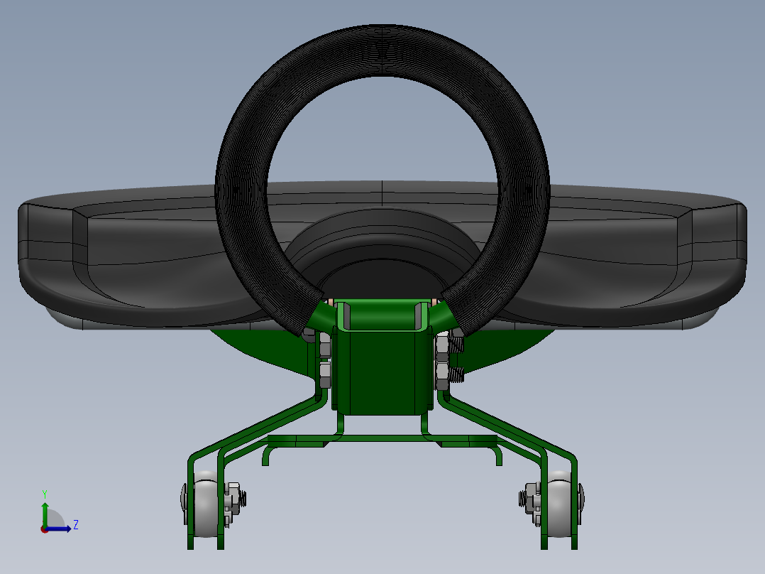 摩托车-后排后座左视图