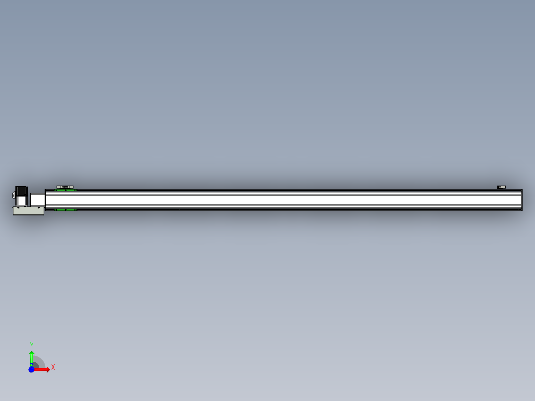 同步带滑台-半封闭B10H-L45-S2100-L-P40-D3前视图