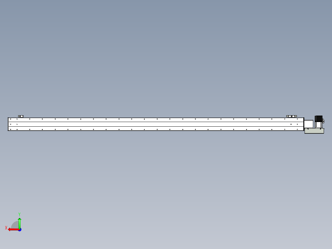 同步带滑台-半封闭B10H-L45-S2100-L-P40-D3后视图