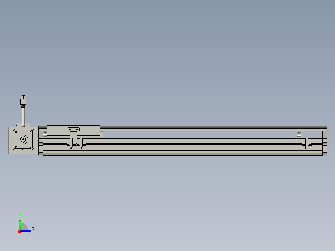 东锦同步带传动-直线滑台模组DH135B-L125-S500-BL-P400W-C3左视图