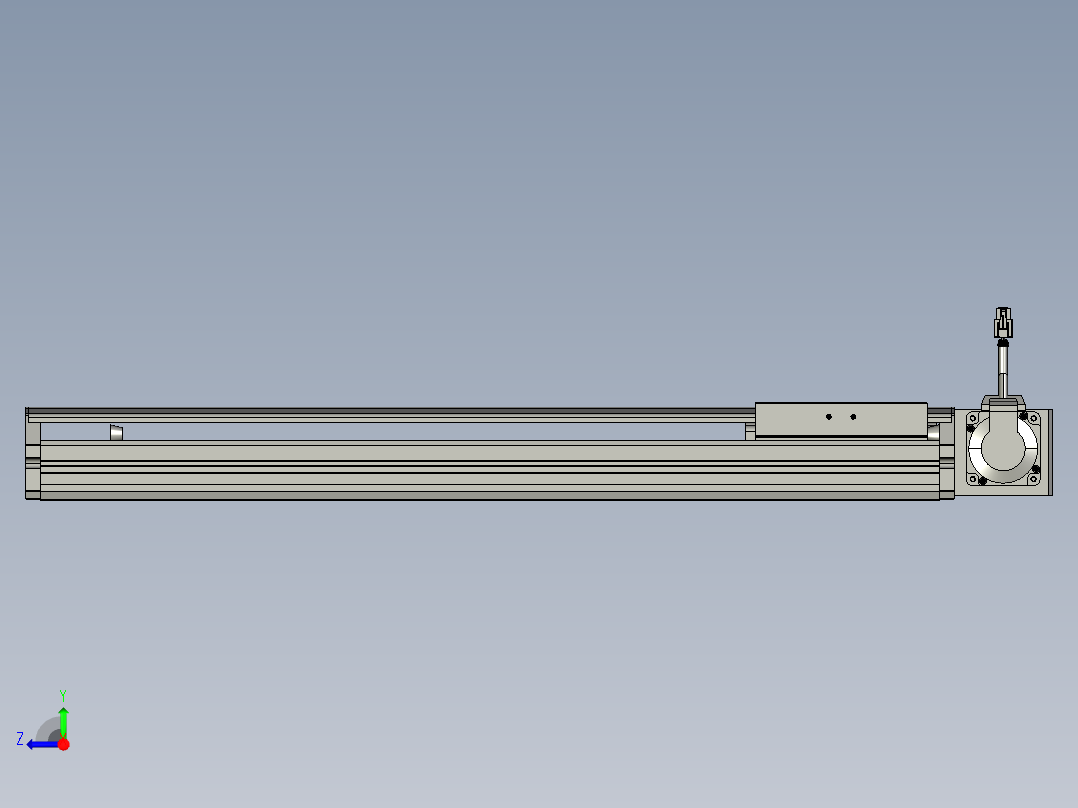 东锦同步带传动-直线滑台模组DH135B-L125-S500-BL-P400W-C3右视图