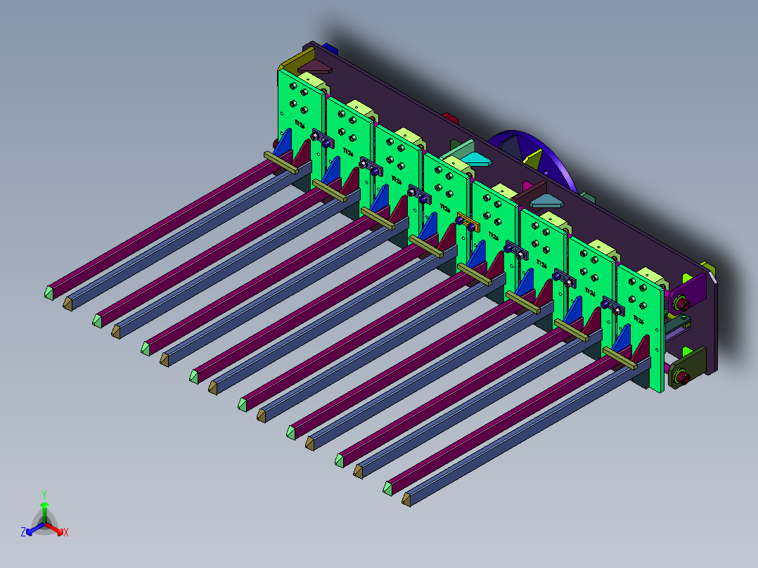 自动抓取砖块的机械手正等轴测图