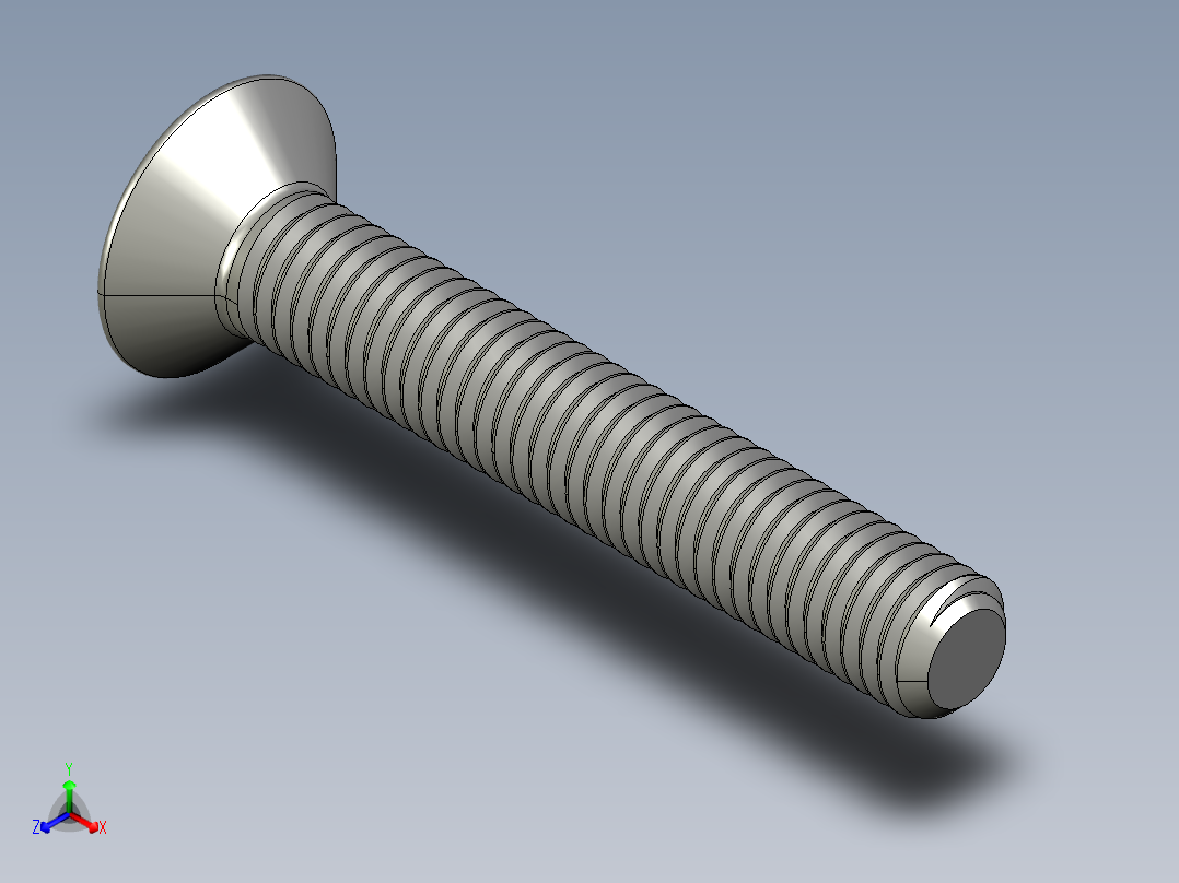 制沉头螺钉-M5_Countersunk_30正等轴测图