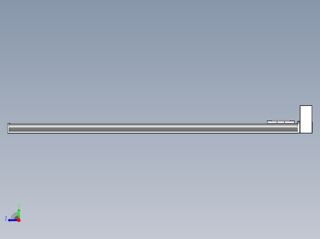 同步带全封闭直线模组TPA-HCB-110D-90-L1350-LU-Y-P40-N3右视图