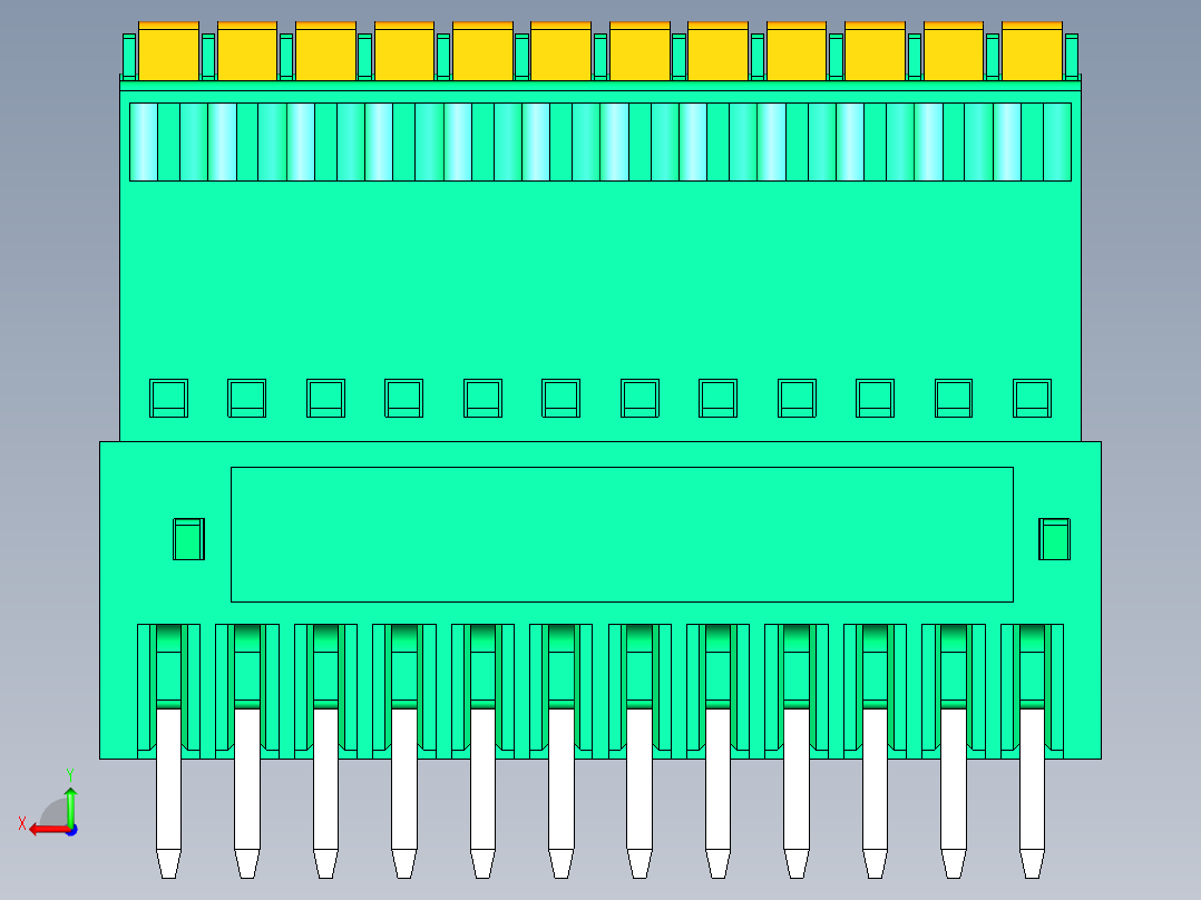 DEGSON 15EDG 系列 2.5mm 接线端子包-15EDGVC+KD-2.5-12P-14-00AH后视图
