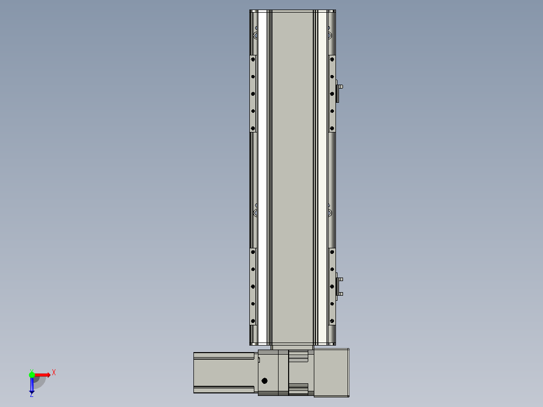 直线模组LHB17-L40-S350-RU设计图纸俯视图