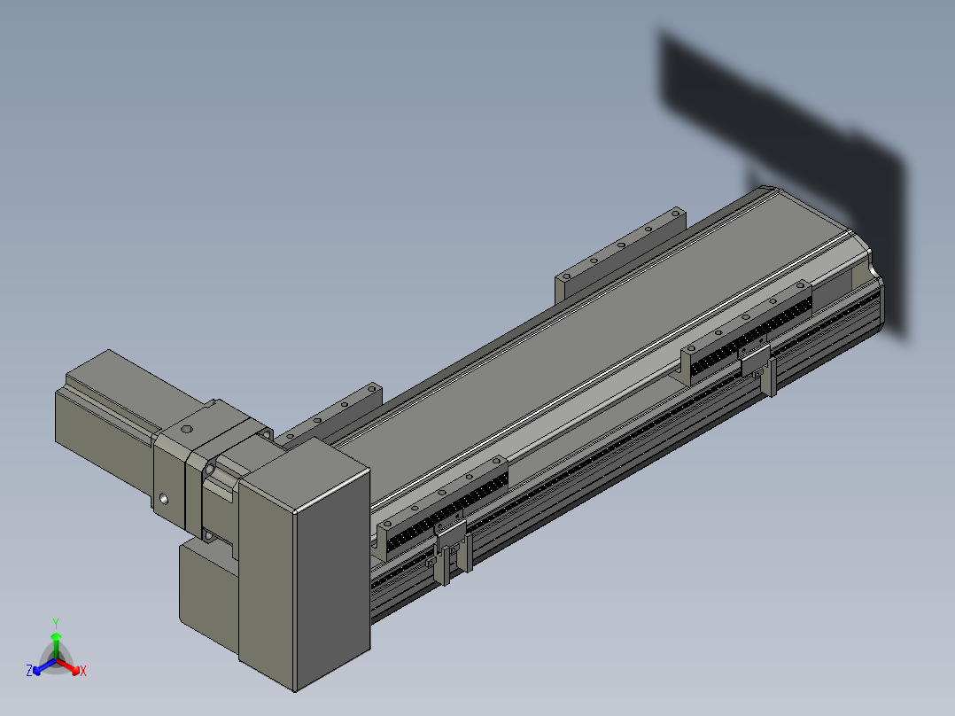 直线模组LHB17-L40-S350-RU设计图纸正等轴测图