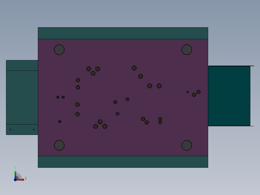 级进模3D模型前视图