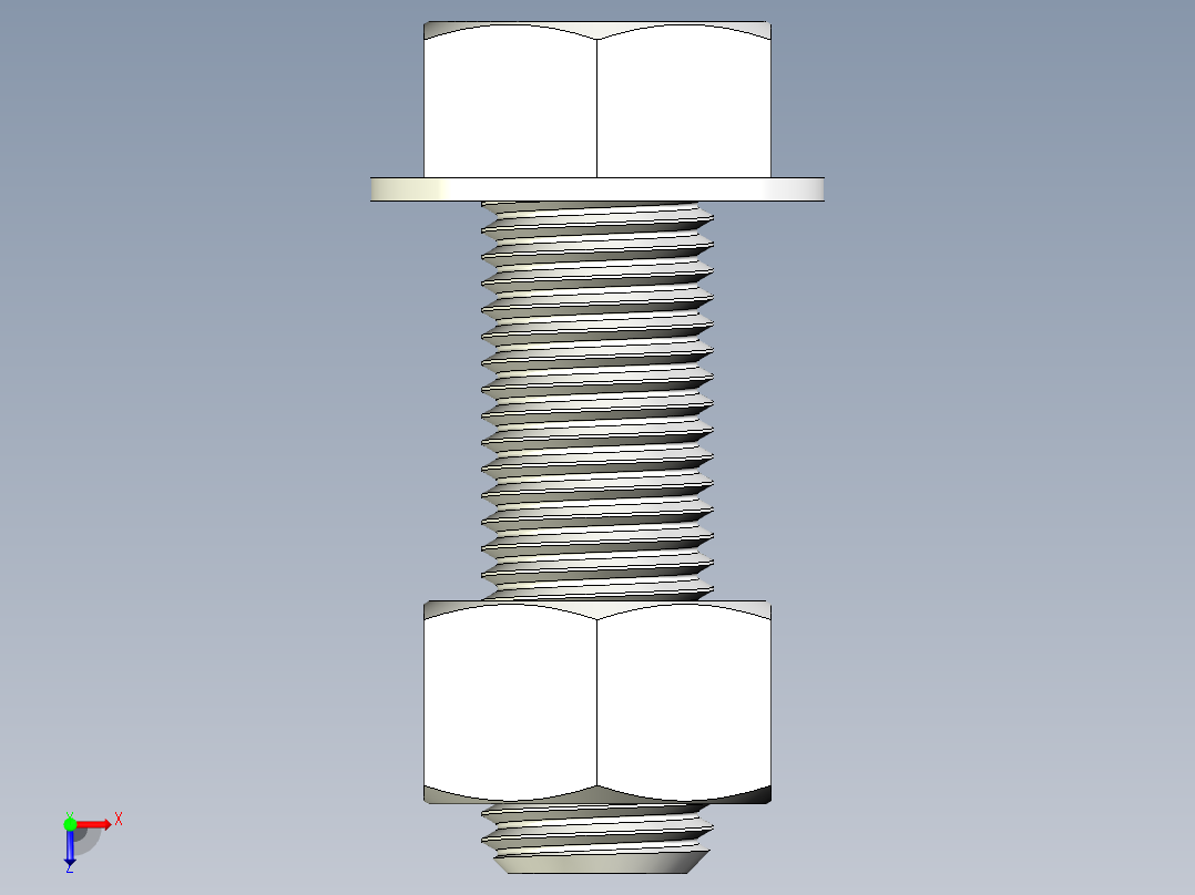 螺栓和六角螺母-1 14 - 7 UNC俯视图