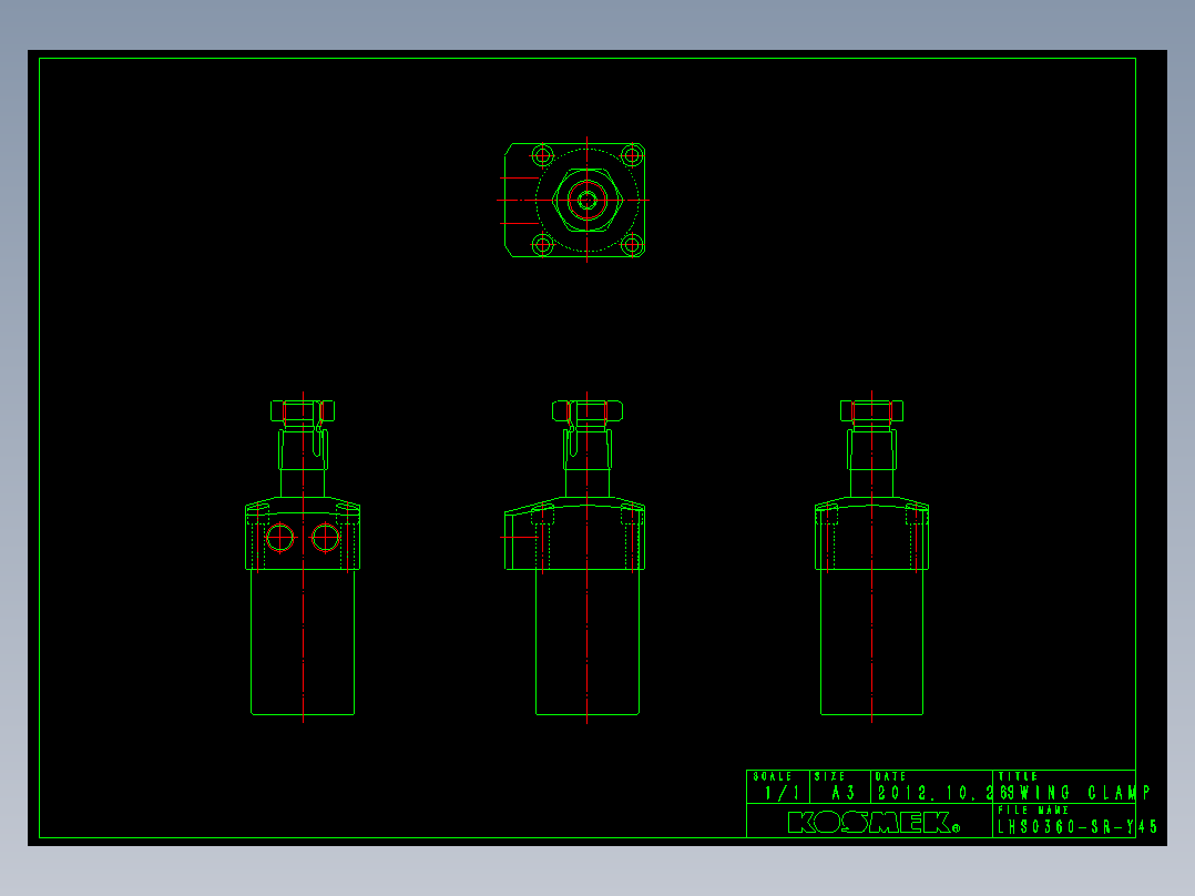 LHS0360-SR-Y45多系列多零件图纸模型