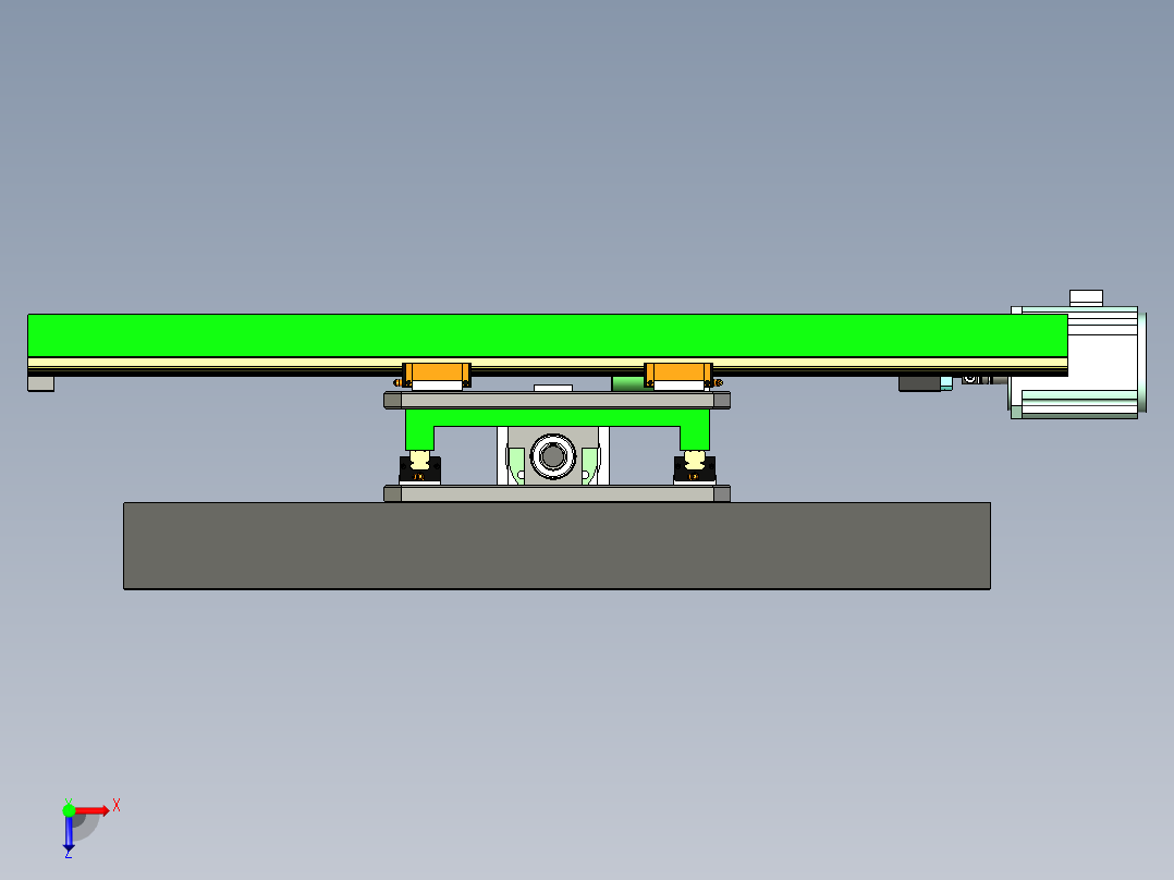 十字滑台工作台三维模型含CAD图纸俯视图