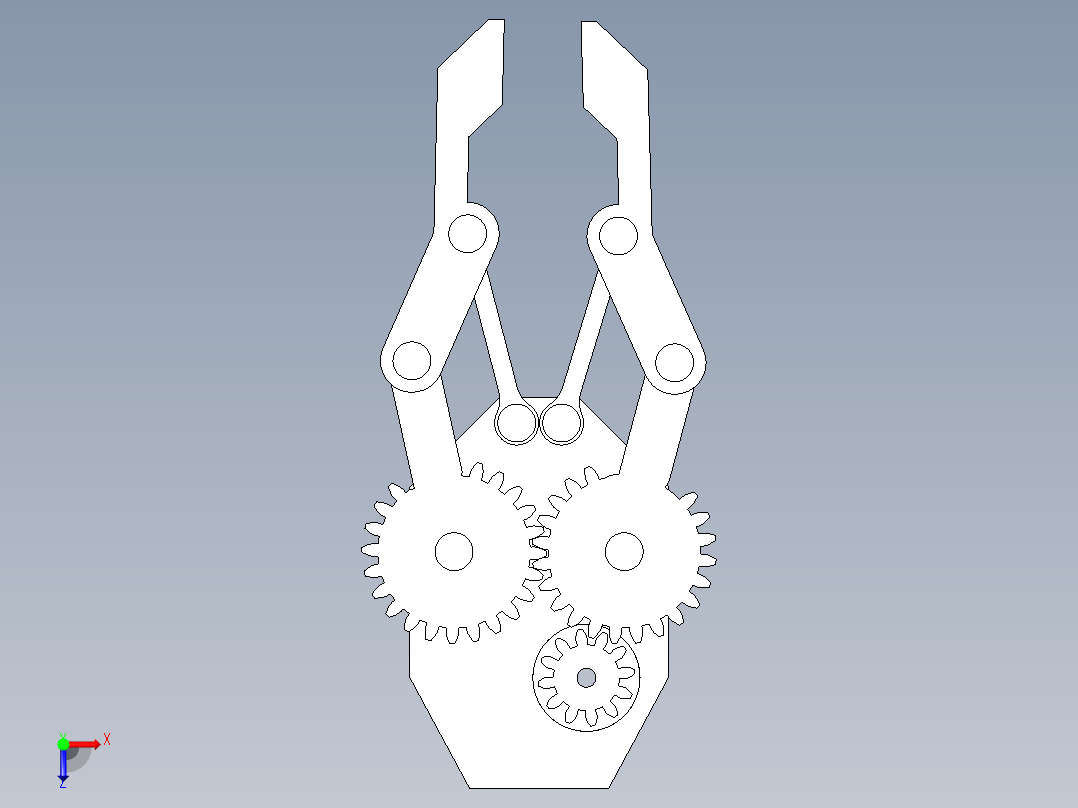 伺服机器人夹具俯视图