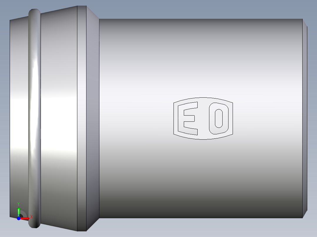 卡套式工业通用硬管接头EO_Schweisskegel_SKA38X3前视图