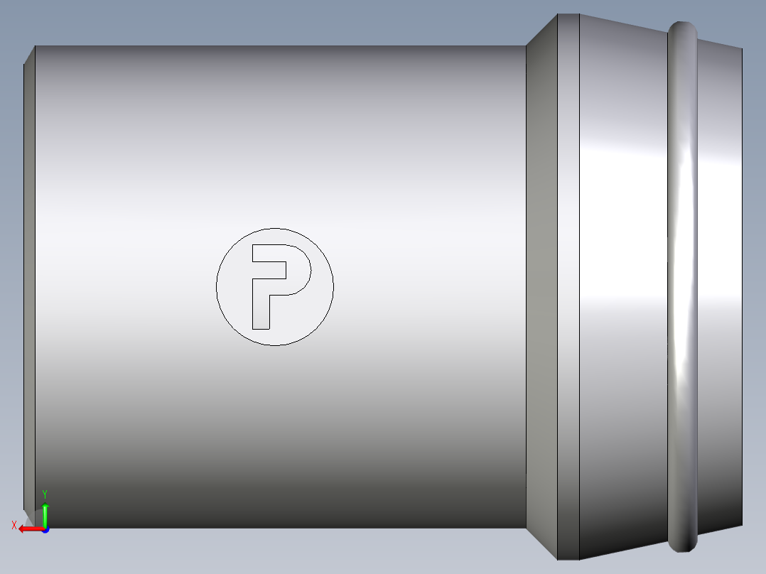 卡套式工业通用硬管接头EO_Schweisskegel_SKA38X3后视图