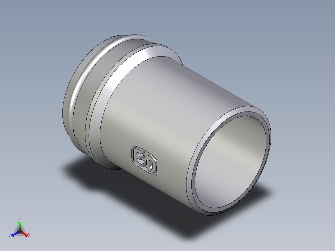 卡套式工业通用硬管接头EO_Schweisskegel_SKA38X3正等轴测图